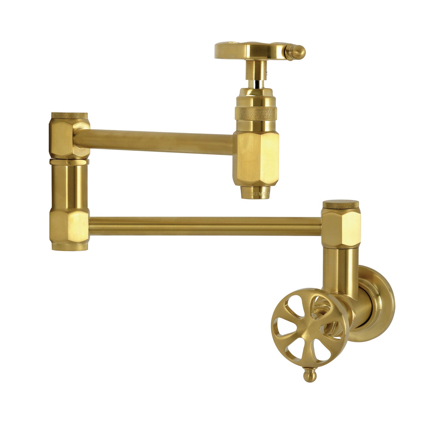 Kingston Sona KS5107RX - Belknap Wall Mount Pot Filler Faucet, Brushed Brass — image 1